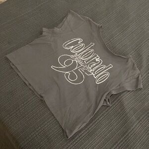 Girls Gray Muscle Tee
